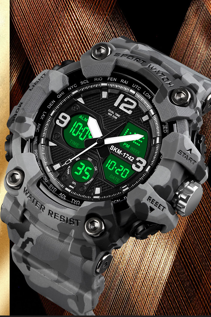 Reloj Electrónico Deportivo Impermeable Y A Prueba De Golpes